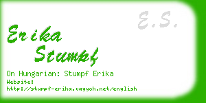 erika stumpf business card